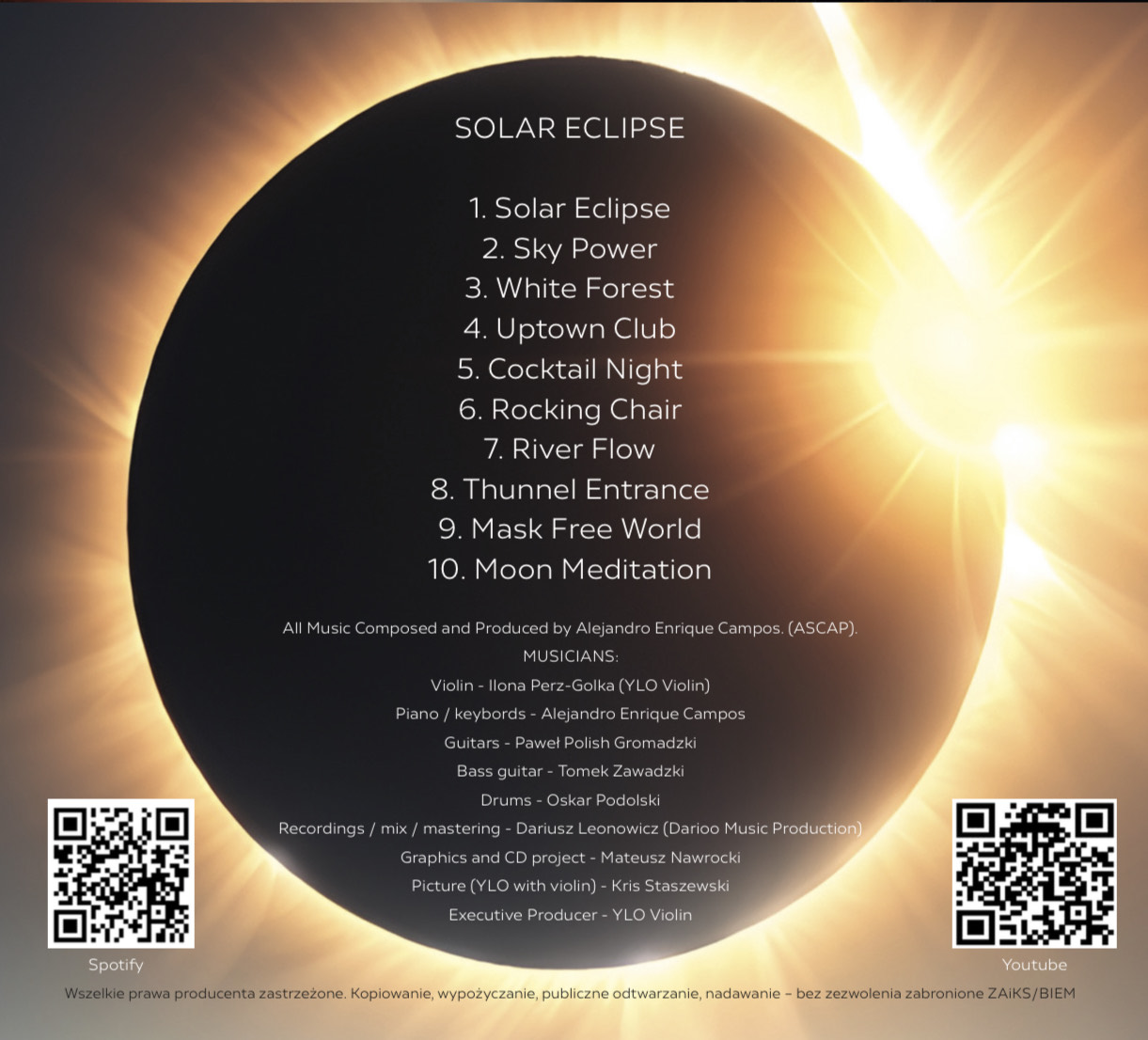 Solar Eclipse CD Album - YLO Violin Back image JPG